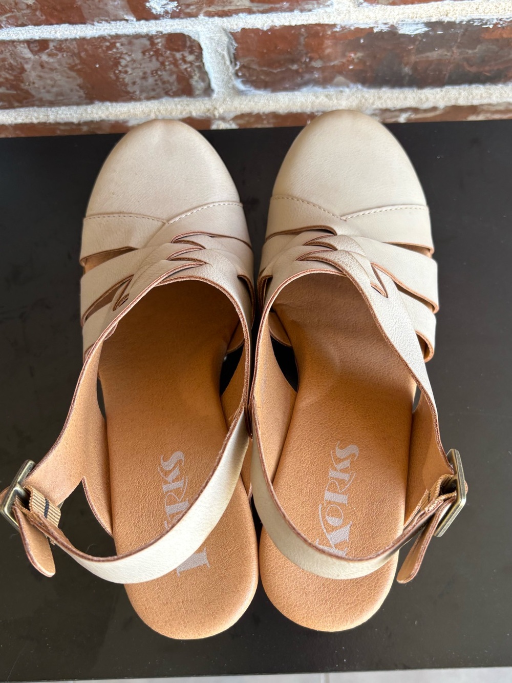 Korks by Kork-Ease Wynne Vegan Leather Tan Slingback Comfort Clogs Size 8 - Picture 10 of 14